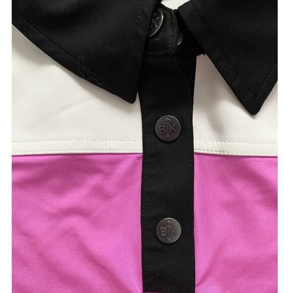 BELYN KEY White Iris Black Colorblock Sleeveless Golf Shirt - Iris M - Picture 2 of 10